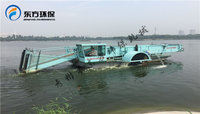 北京市密云河務局購買的的DF-GC110 型全自動水草收割船【視頻】